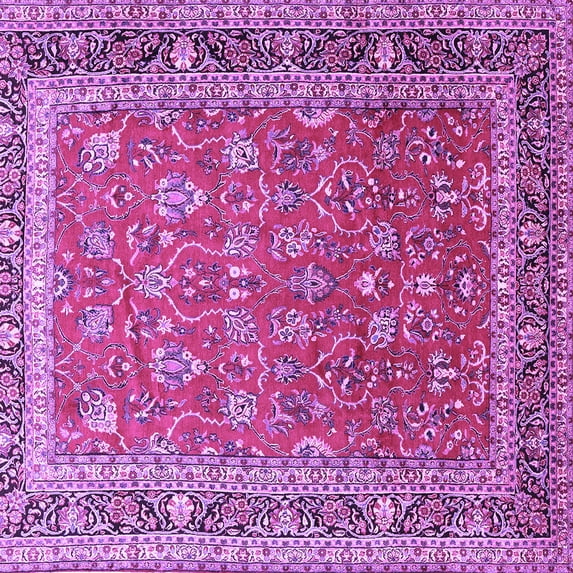 Ahgly Company Indoor Square Persian Purple Traditional Area Rugs, 8' Square