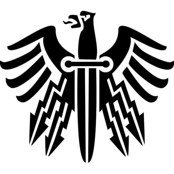 Revenge Sword Phoenix Symbol Decal | Black Vinyl Decal | 5.5-Inches