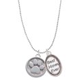 thumbnail image 1 of Delight Jewelry Silvertone Paw - Round Seal Best Mom Ever Charm Necklace, 1 of 4