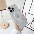 thumbnail image 1 of Magnetic Matte Translucent Frameless Phone Case For iPhone 16 15 14 13 12 11 Pro Max Plus For Magsafe Bumper Hard Back Cover White For iPhone 16 Promax, 1 of 6