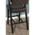 thumbnail image 5 of Home Square 2 Piece Faux Upholstery Wood Bar Stool Set in Blackwash, 5 of 11