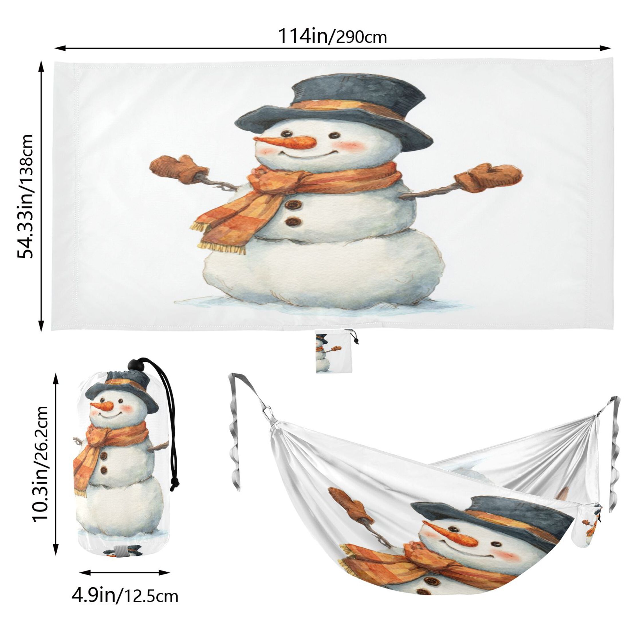 Hammock Camping Hammock Nylon Portable Hammock Travel Camping Hammock Cute Snowman
