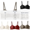 thumbnail image 4 of Sentmoon Bra for Woman Plus Size Sports Bra Deep V Wireless Bra Seamless Breathable Soft Stretch Light Padding Lift Support Solid Color Plunge Bralette for Small Bust Everyday T Shirt Wear, 4 of 6