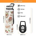 thumbnail image 3 of Coffee Tea Cups Cakes Leaves Sports Water Bottle Portable Travel Mug 32oz BPA Free Leak Proof Straw Transparent Tritan for Gym Yoga Cycling Camping, 3 of 7