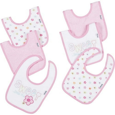 Gerber - Terry Cloth Bibs 6-pack, Pink