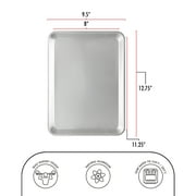 Fat Daddio's SP-QTR Natural Aluminum Quarter Sheet Pan, 13 x 9 x 1 inch