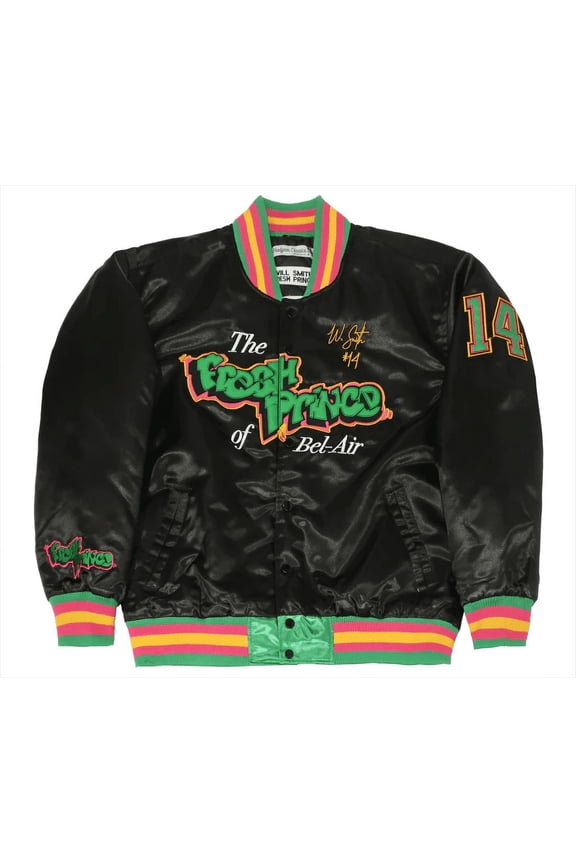Men's Headgear Classics Black The Fresh Prince of Bel Air Satin Jacket - 3XL