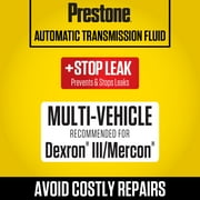 (2 pack) Prestone ATF + Stop Leak Automatic Transmission Fluid, 32 oz (1 Quart)
