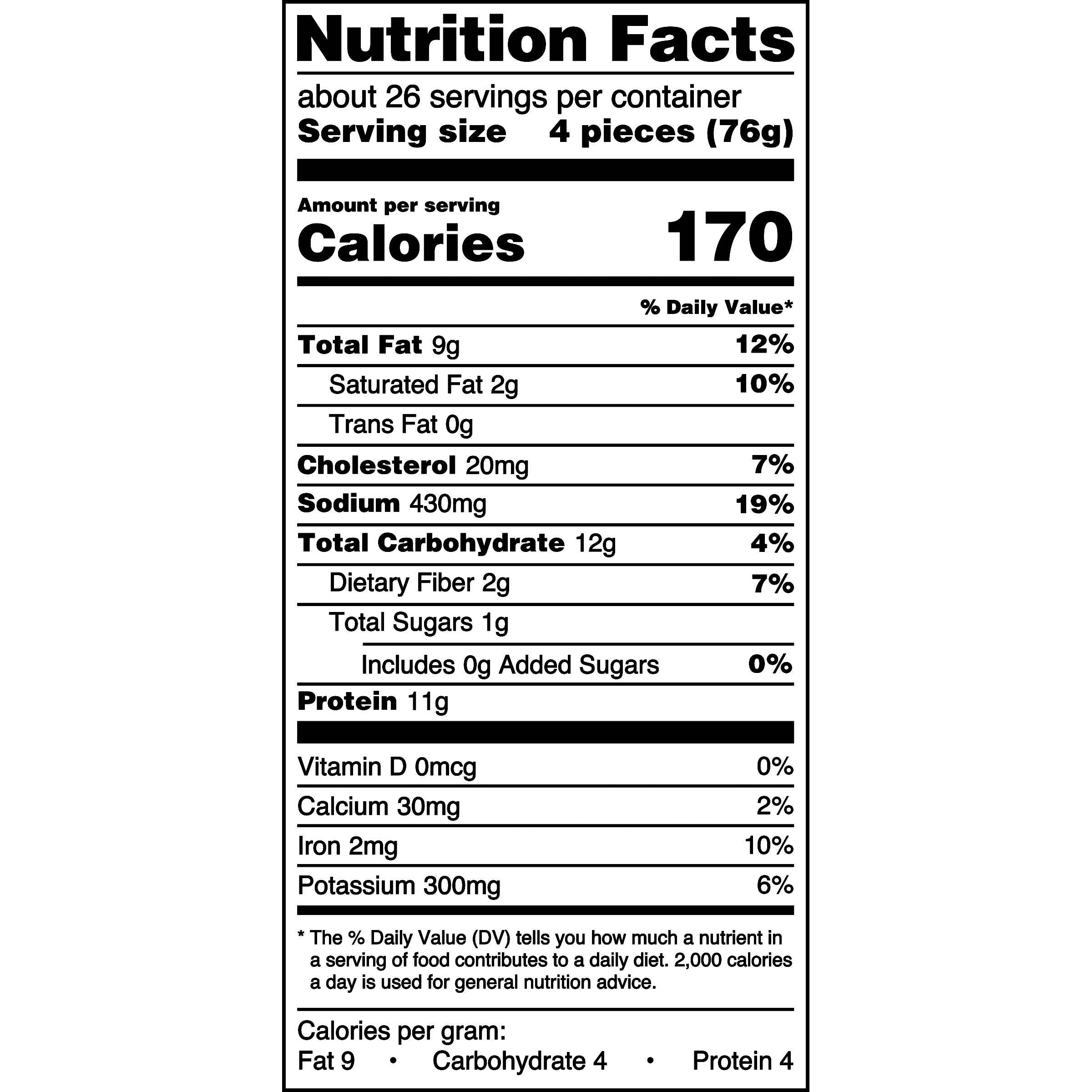 Great Value Breaded Chicken Nuggets, 70 oz