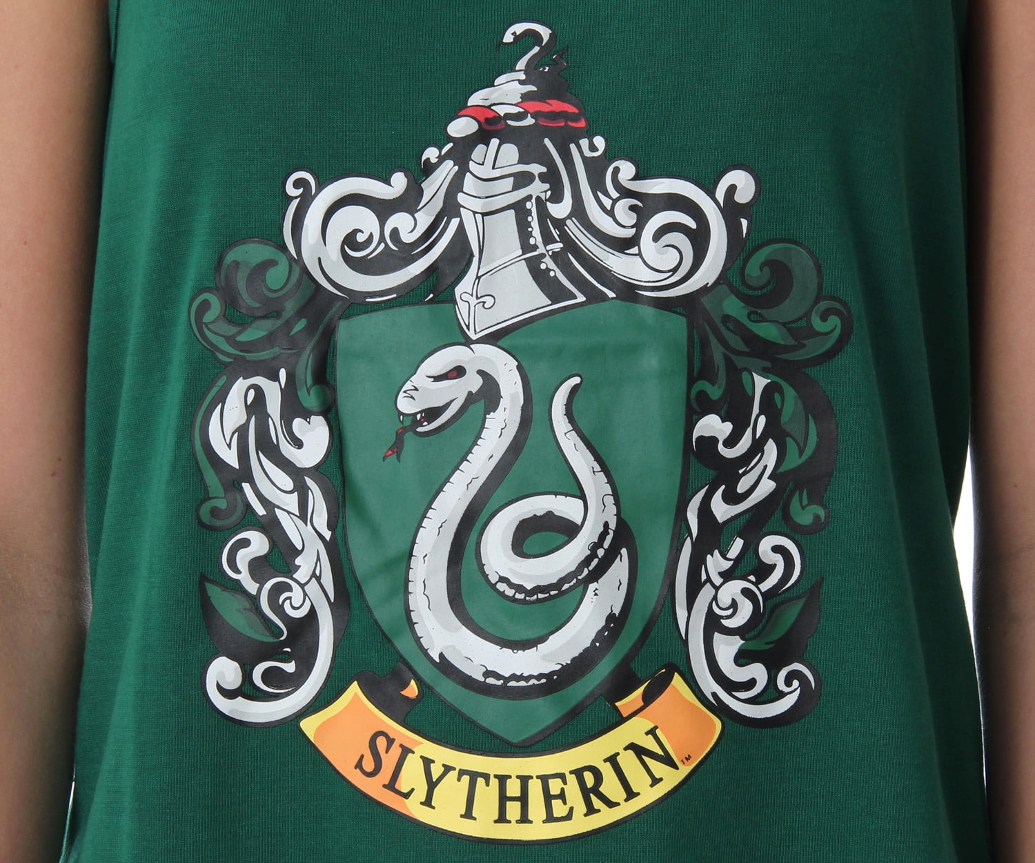Harry Potter Women\'s Hogwarts Racerback House (Slytherin, XL) Shorts Pajama Tank