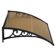 thumbnail image 2 of Tereitr 31.5"x47" Door Awning Canopy, All-Weather UV & Rain Protection with Polycarbonate Roof, Aluminum Frame & Steel Brackets for Entrance, Window, Porch (Brown), 2 of 10