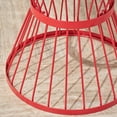 thumbnail image 4 of Noble House Lassen Outdoor Metal 16 Inch Side Table in Matte Red, 4 of 6