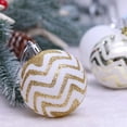 thumbnail image 6 of 30PCS Christmas Balls ,60MM Gold&White Painted Shatterproof Festive Wedding Hanging Ornaments Christmas Trees Decoration, 6 of 7
