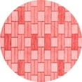 thumbnail image 1 of Ahgly Company Indoor Round Abstract Red Modern Area Rugs, 4' Round, 1 of 4