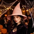 thumbnail image 5 of Halloween Wizard Hat, Cotton Gauze Knitted Witch Hat Adult Pointed Magician Hat for Cosplay, Costume Party, Trick or Treat, Carnival and Dress Up​, 5 of 6