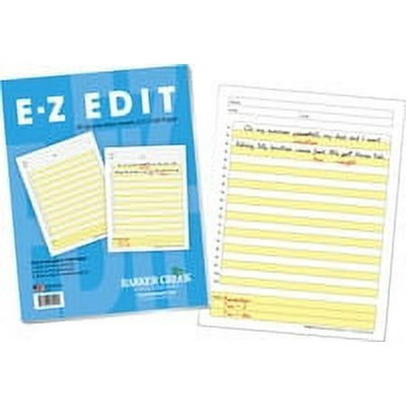 UPC: 0704068055025 | Barker Creek E-Z Edit Writing Paper  8-1/2 x 11 Inches  50 Sheets/100 Pages