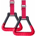 thumbnail image 2 of Anillos de gimnasia Laklulu de 2 piezas con correas de hebilla ajustables, anillos de fitness profesionales con bandas antideslizantes que absorben el sudor, perfectos para entrenar, rojo, 2 of 5