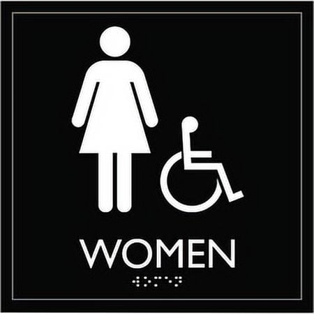 Lorell Women's Handicap Restroom Sign - 1 Each - Women Print/Message - 8 Lorell Women's Handicap Restroom Sign - 1 Each - Women Print/Message - 8