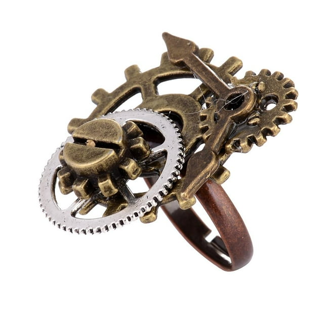 KLKCMS Steampunk Watch Part Gears Antique Copper s Jewelry Golden+ Golden+