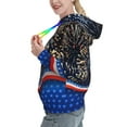 thumbnail image 2 of Lsque Fireworks Pattern Casual Women's Hoodie,Hooded Sweatshirt with Kangaroo Pocket,Pullover Hoodie with Eye-catching Drawstrings-XX-Large, 2 of 7
