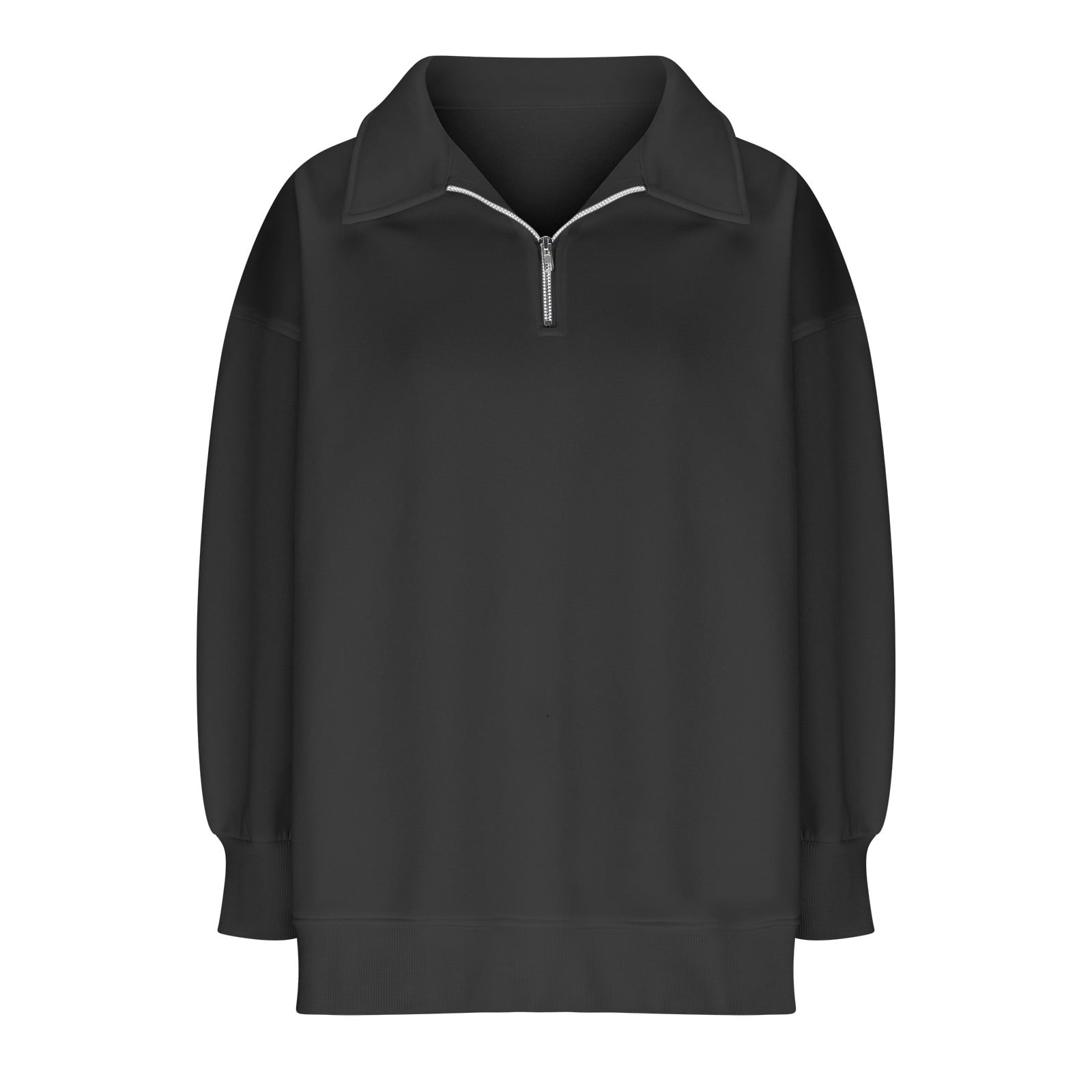 GigrtiJin Women Oversized Half Zip Sweatshirts Long Sleeve V