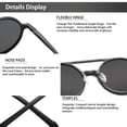 thumbnail image 4 of SUNVOES Men Round Black Sunglasses with Case UV400 Protection Lenses, 4 of 10