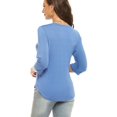 thumbnail image 4 of LIOFOER Womens Tops 3/4 Sleeve Blouses V Neck Basic T Shirts, 4 of 5
