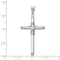 thumbnail image 2 of 14k White Gold 3D Polished Tube Cross Charm Pendant, 2 of 2