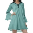 thumbnail image 3 of Moomaya Flounce Sleeve Dresses For Women Embroidered Summer Dresses Women, 3 of 6
