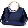 thumbnail image 2 of Bolso de mano brillante para mujer, bandolera de cuero de charol, bolso brillante de noche con asa superior, bolso cruzado de fiesta, 2 of 4