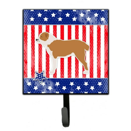 

Carolines Treasures BB3328SH4 USA Patriotic Central Asian Shepherd Dog Leash or Key Holder 7Hx4.25W multicolor