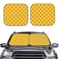 thumbnail image 2 of Windshield Sun Shade, Burger Yellow Foldable Car Sun Shade Windshield for Front, 2 Pieces, 2 of 7