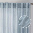 thumbnail image 6 of DriftAway Blue Linen Curtains 84 Inches Long for Living Room Thick Semi Sheer 2 Panels Farmhouse 3 Inch Rod Pocket Back Tab Boho Rustic Light Filtering Window Drapes for Bedroom Privacy Assured, 6 of 8