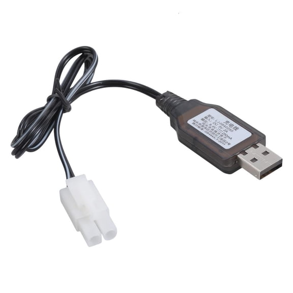 Yammee USB Charger Cable for 8.4V NiMH NiCD Remote Car Batteries With Overcharge Protections and LED Indicators Power Cord