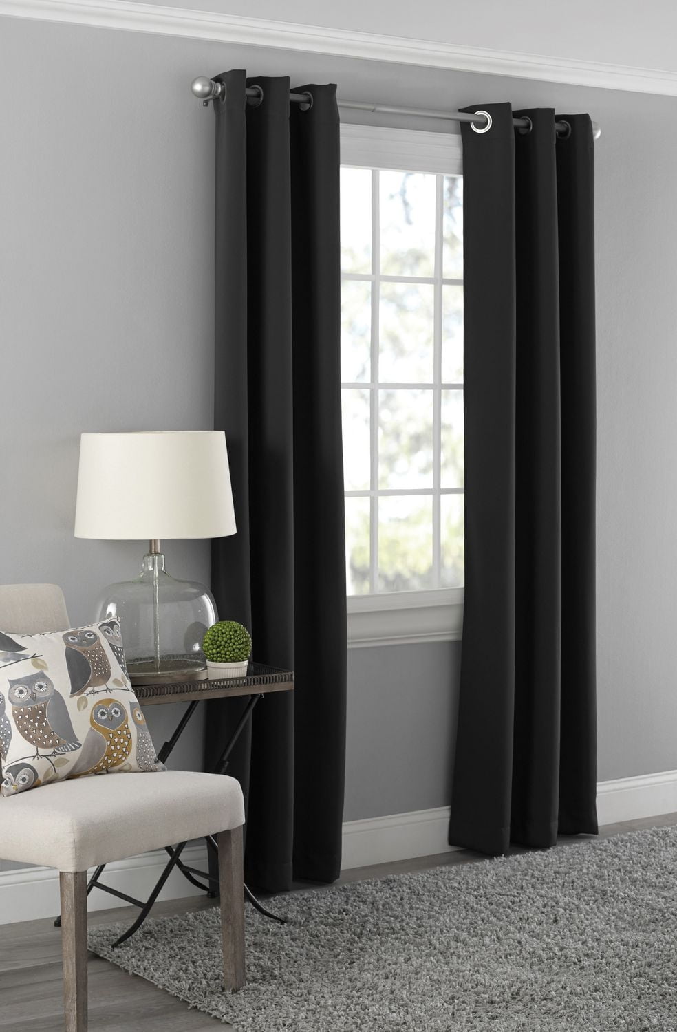 Panneau de mur-rideau piliers Blackout énergie efficace passe-fil PANNEAU OEILLET DE SOLIDE 99 % 40 “x 84 “BLACKOUT