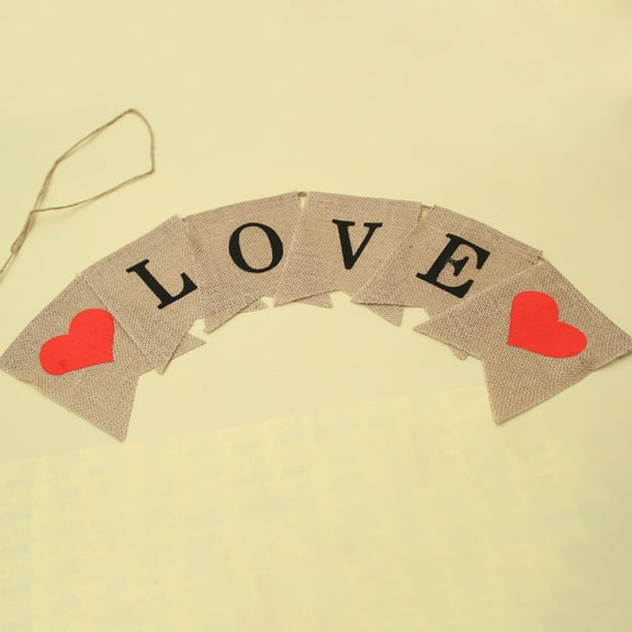 DEEPCRAFF LOVE Banner for Decorating Wedding and Valentine's Day Parties Multi Wearresistant Jute 2.5M