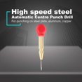 thumbnail image 3 of Automatic Center Pin Hole Punch Wood Press Dent Markers for Wood Tool Spring Loaded Starting Blocks Marking Tool (Gold), 3 of 7