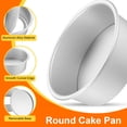 thumbnail image 4 of Molde redondo para pastel Uxcell con fondo suelto removible de 5.51" Molde pequeño para cheesecake de aluminio anodizado antiadherente, 4 of 6