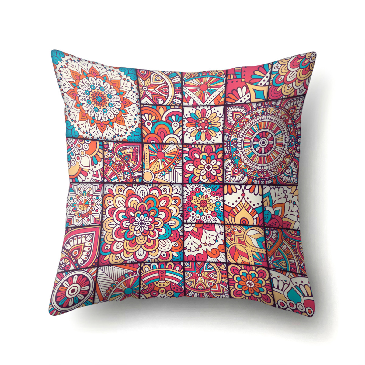 Flower Decorative Throw Pillow Case Cushion Cover 18''x18'' Polyester Pillowcase Pillow