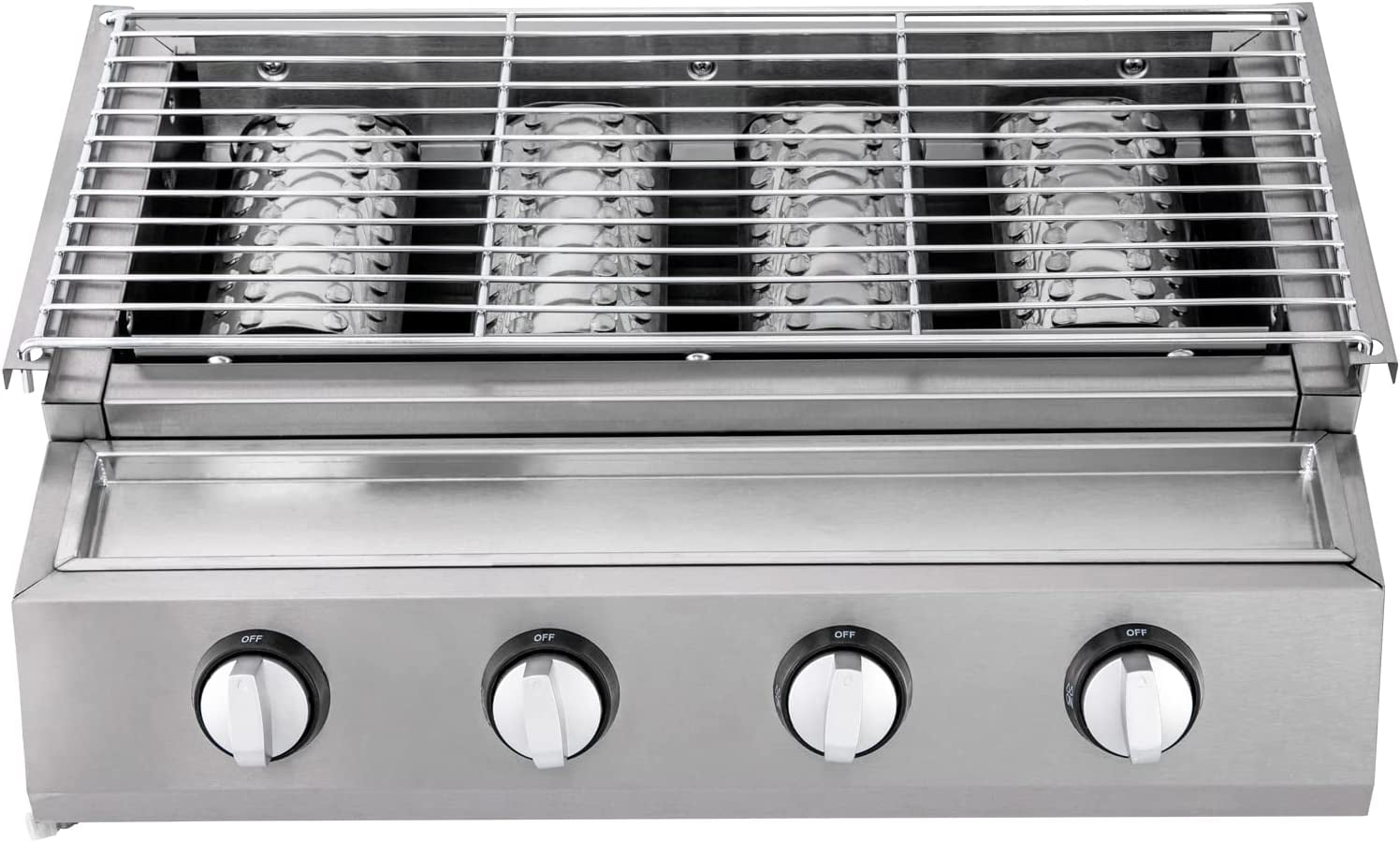 Miumaeov 4-Burner BBQ Grill Gas Stove Outdoor/Indoor Home Picnic Stainless  Steel