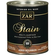 1 PK, ZAR Oil-Based Wood Stain, Aged Bourbon, 1 Qt.