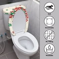 thumbnail image 3 of HELLHERO Candy Canes Christmas Fits All Toilet Shapes Polyester Fabric Toilet Seat Covers, Reusable Washable and Reusable Toilet Cover for Hotel, 3 of 8