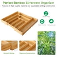 thumbnail image 6 of Bamboo Expandable Drawer Organizer for Utensils Holder, Adjustable Cutlery Tray, Wood Drawer Dividers Organizer for Silverware, Flatware, Knives in Kitchen, Bedroom, Living Room, 6 of 6