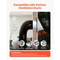 thumbnail image 5 of VEVOR 4 inch External Extractor Wall Vent Cover, Square AC Vent Gable Cover, Premium Stainless Steel & with Built-in a Protection Screen, for House,Bathroom,Garage,Kitchen,Basement (1 Pack, Silver), 5 of 9
