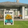 thumbnail image 3 of AMHNF Welcome Sunflower Truck Linen Garden Flag for Spring Summer Home Outdoor Garden Yard Door Decor 12x18 inch, 3 of 5