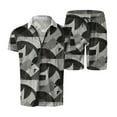 thumbnail image 5 of Cathalem Men Short Sets Outfits 2 Piece Urban Men's 2 Piece Outfits Short Sleeve Shirt and Shorts Set(Gray,M), 5 of 5