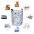 thumbnail image 6 of Goofa Blue Butterfly Printed Circular Hamper,Laundry Basket with Handles,Storage Baskets Foldable,Large Capacity Laundry Hamper-Small, 6 of 8