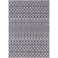 thumbnail image 2 of Unique Loom Trellis Collection Tribal Geometric Transitional Indoor and Outdoor Flatweave Area Rug, 9' x 12', Light Gray/Blue, 2 of 2