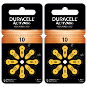 Duracell Easy Tab Size 10 Hearing Aid Batteries (16 batteries)