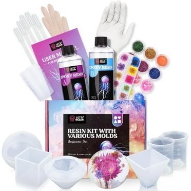 LET'S RESIN Epoxy Resin Kits, 16oz Resin Art Kit with Silicone Molds, Pigment, Dried Flowers, Crafts for Adults, Beginners,  DIY Gift